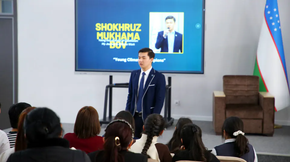 Speaking at one of the eco-events I organized in my region.