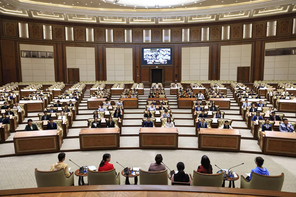 Inside the Senate of Uzbekistan.