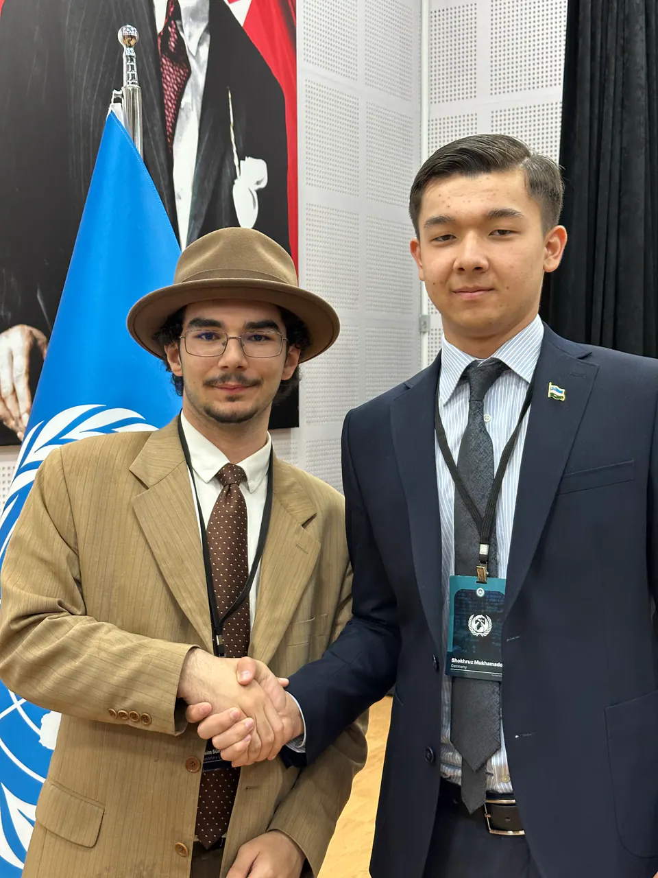 With ESDALMUN’s Secretary-General. We agreed to organize the biggest MUN in Central Asia together, and we did: Youth for Peace MUN.