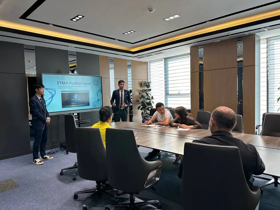 Presenting ITMA Rahbari Kubogi at the Agency, September 2025.