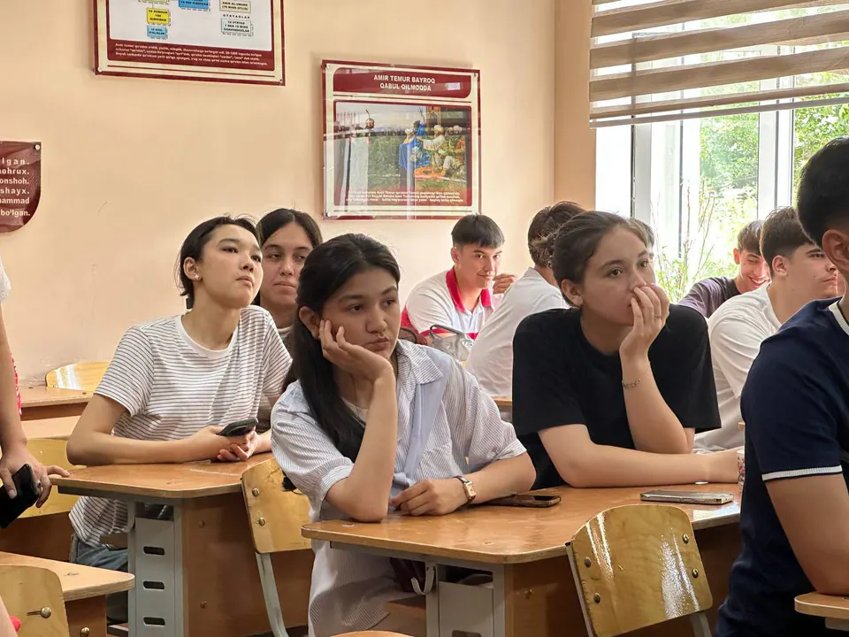 Students listening during an introduction session.