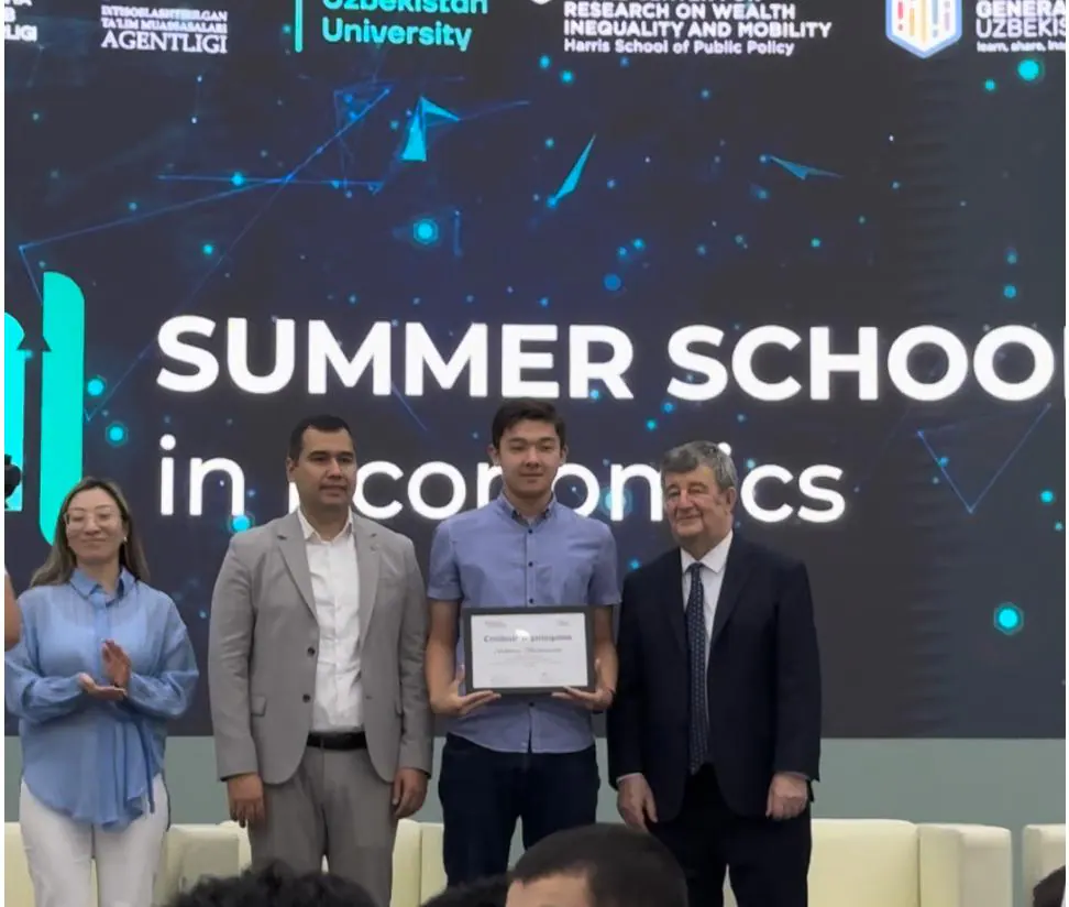 Receiving my certificate.