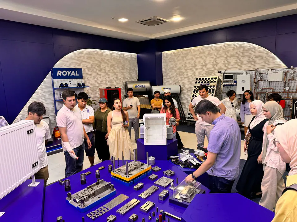 Learning on the factory floor during an industry visit.