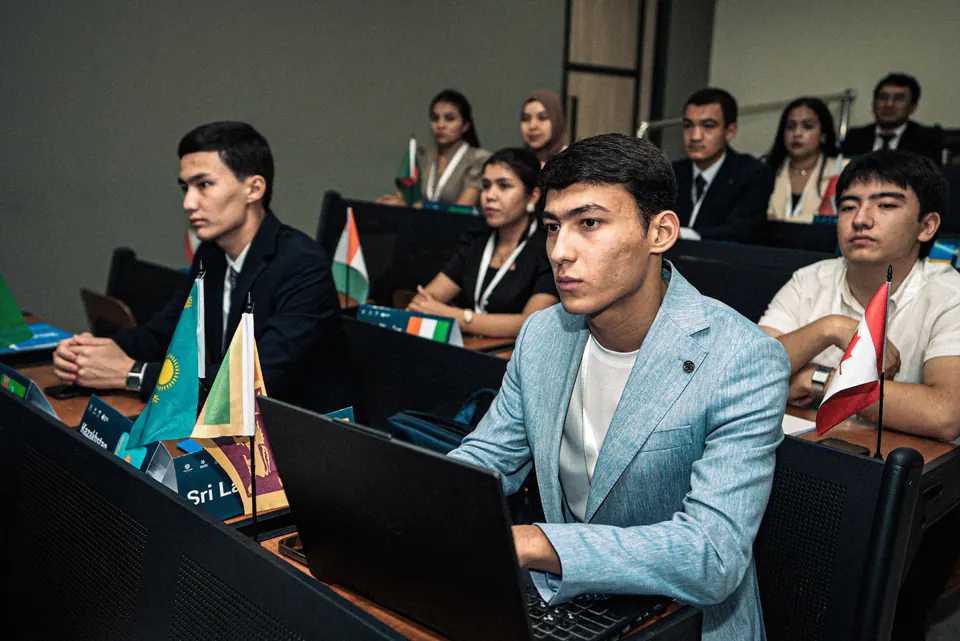 Delegates negotiating in committee.