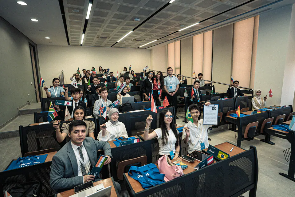 Delegates in one of the committees.