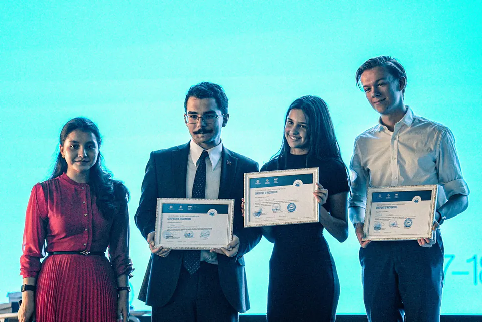 Awards at the closing ceremony.